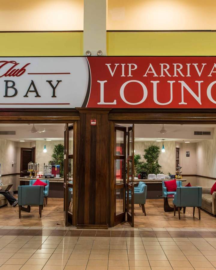 The Club MoBay arrivals lounge at Montego Bay airport