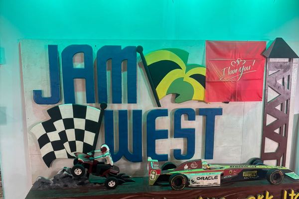 The JamWest entrance sign