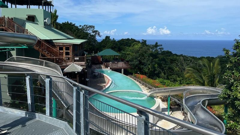 The infinity pool at Mystic Mountain above Ocho Rios