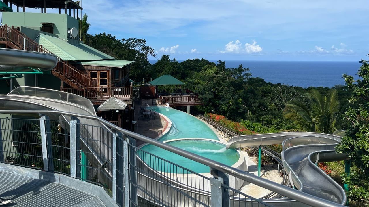 The infinity pool at Mystic Mountain above Ocho Rios