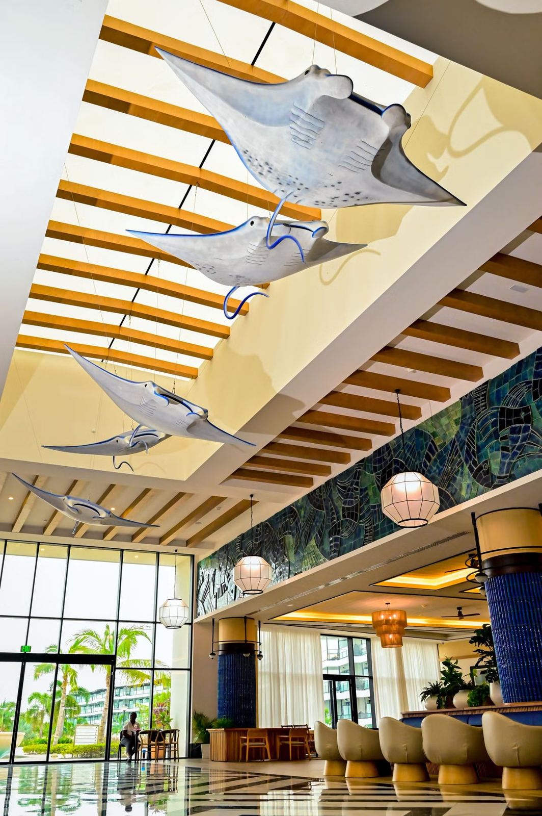 The lobby at Ocean Eden Bay