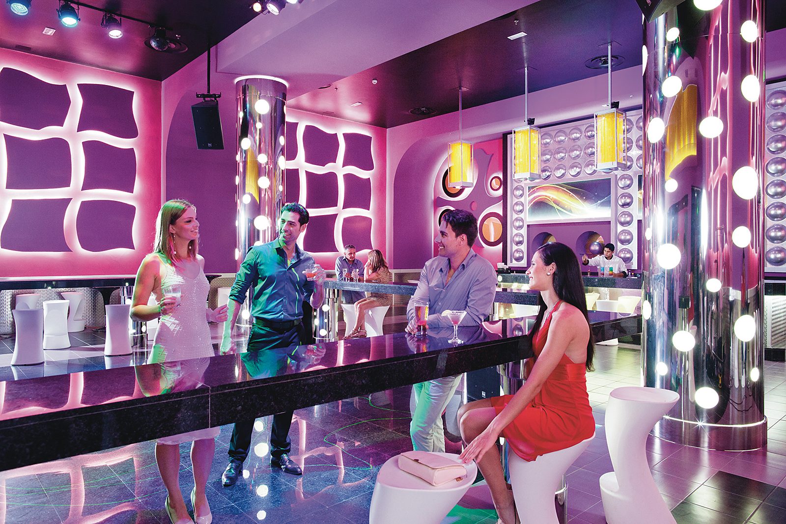 Lounge bar at night
