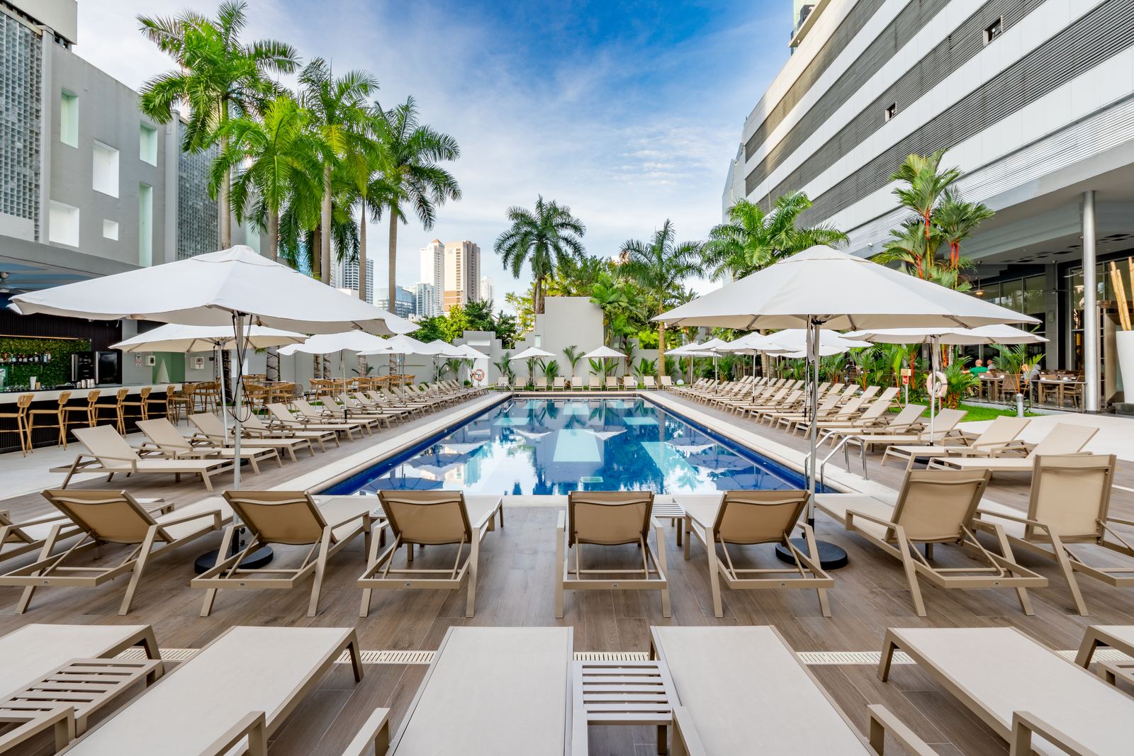 The outdoor pool